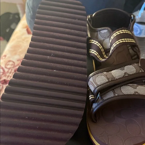 Brown coach unisex sandals - Picture 2 of 4